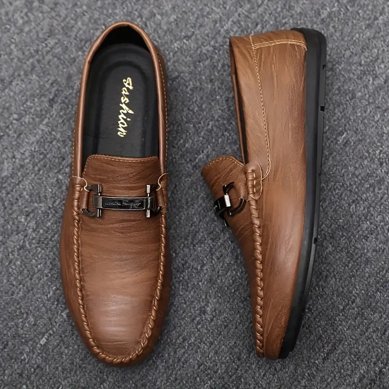 Elegantní pánské kožené mokasíny