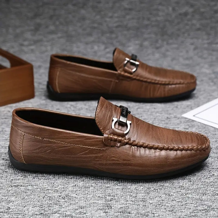 Elegantní pánské kožené mokasíny