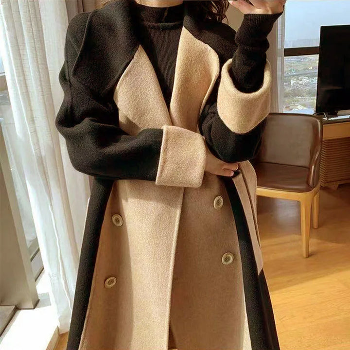 Elegantní dlouhý dámský kabát pro módní vzhled