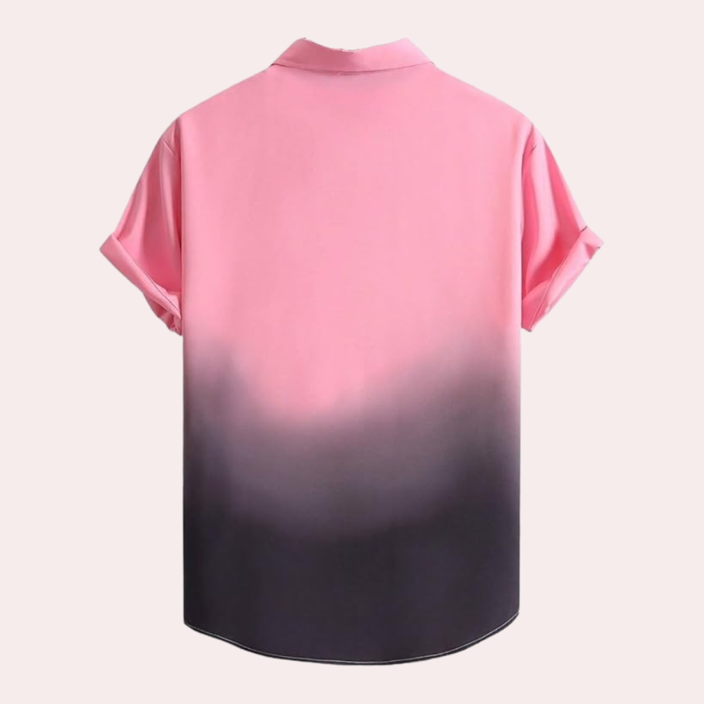 Stylová pánská polokošile s moderním ombré designem