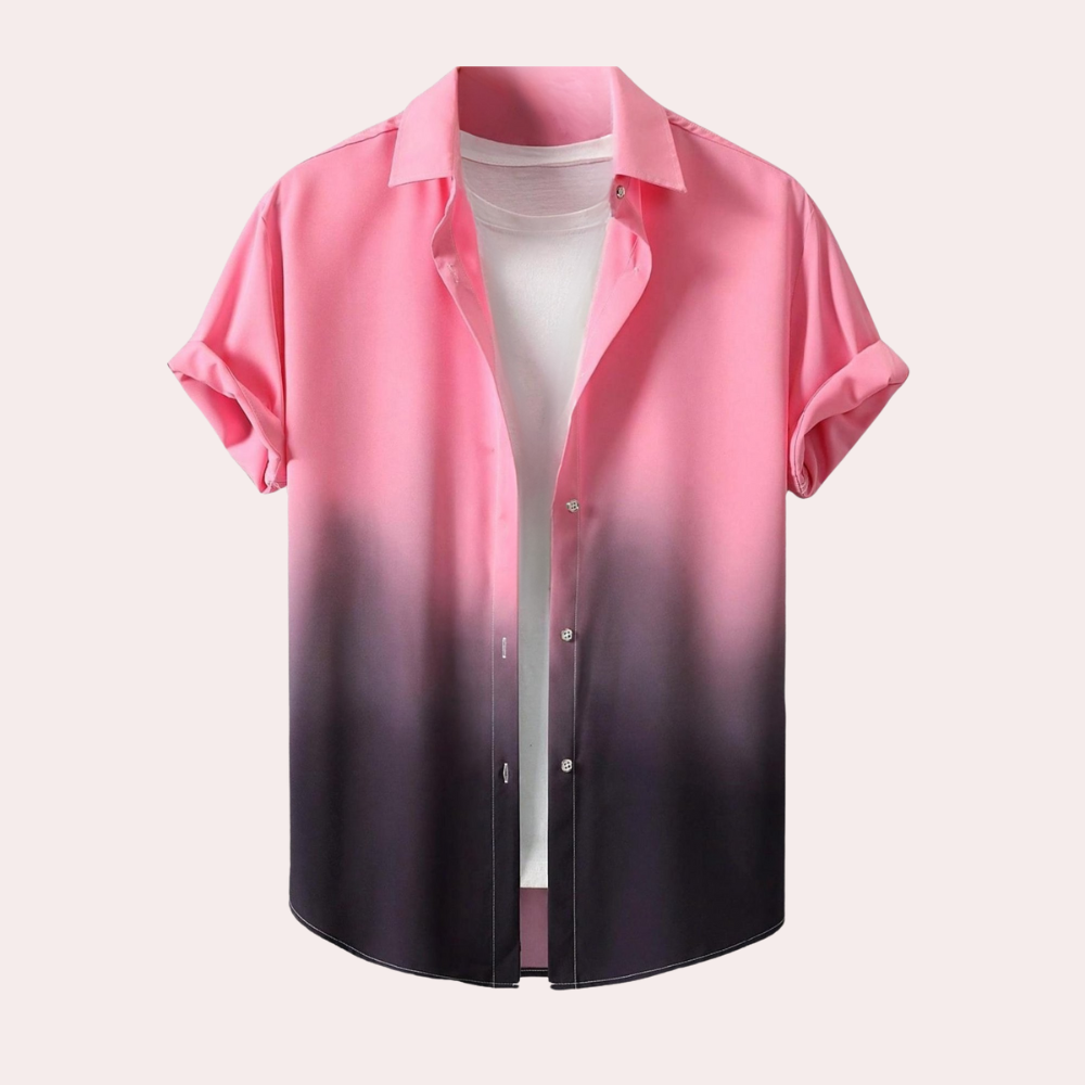 Stylová pánská polokošile s moderním ombré designem
