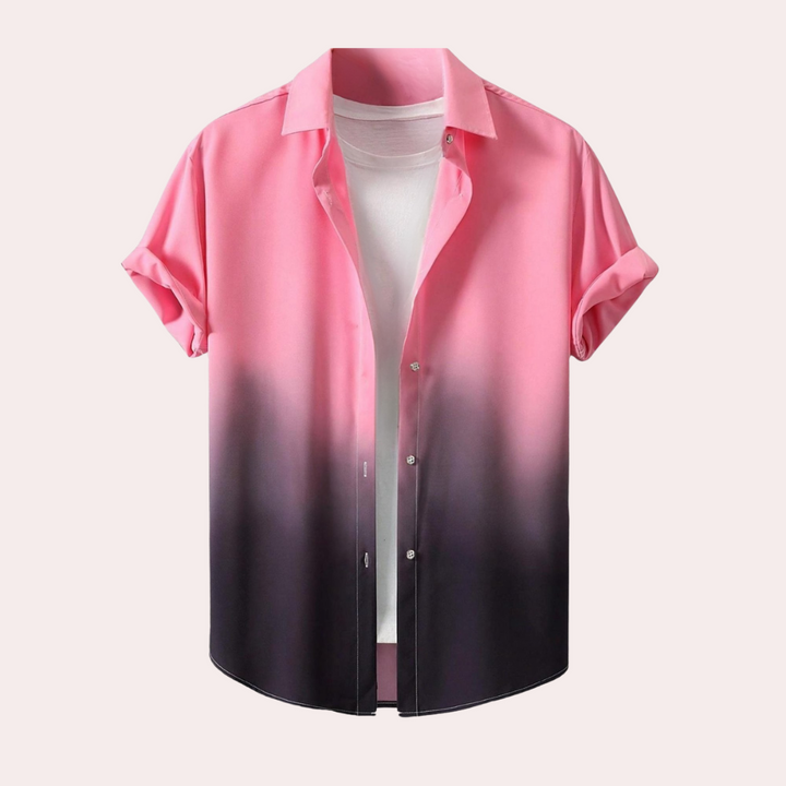 Stylová pánská polokošile s moderním ombré designem