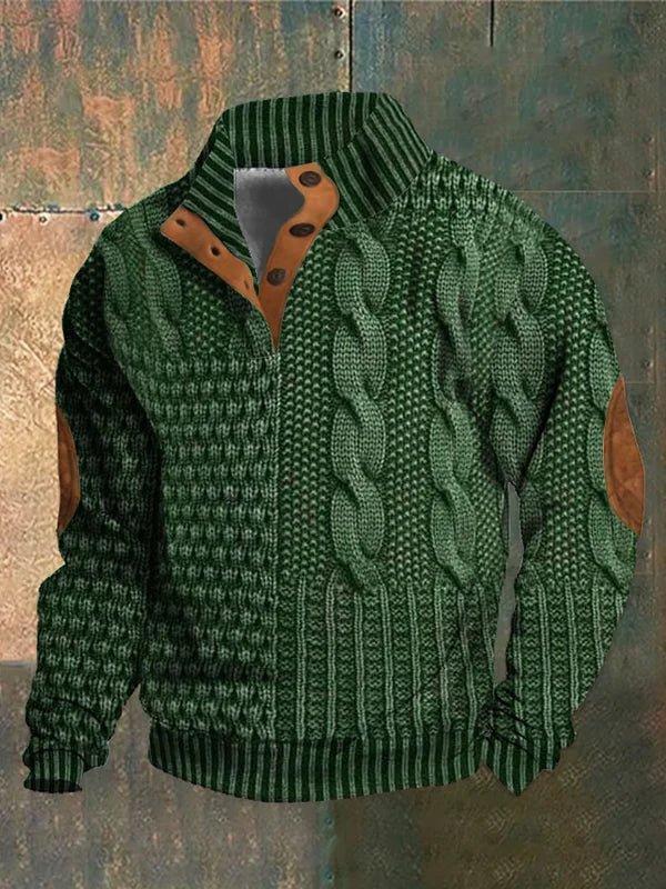Nadčasový pletený pánský svetr ve vintage stylu