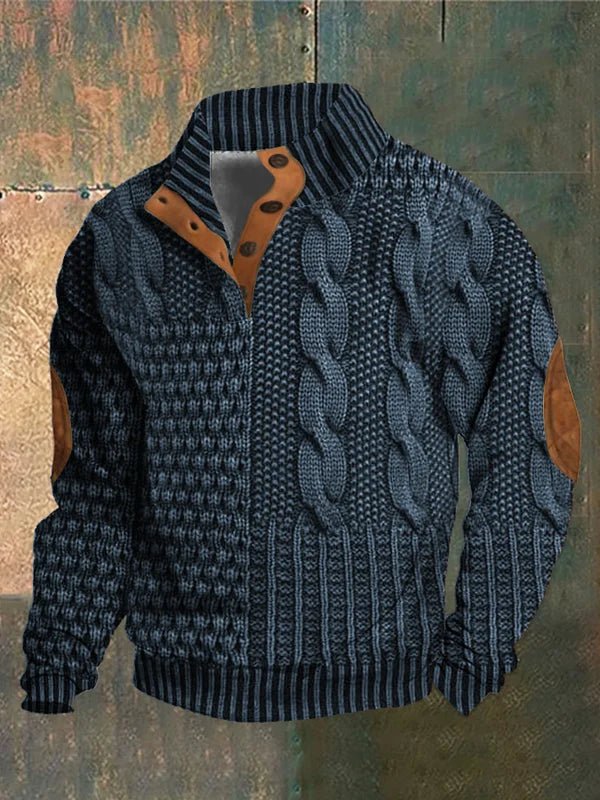 Nadčasový pletený pánský svetr ve vintage stylu