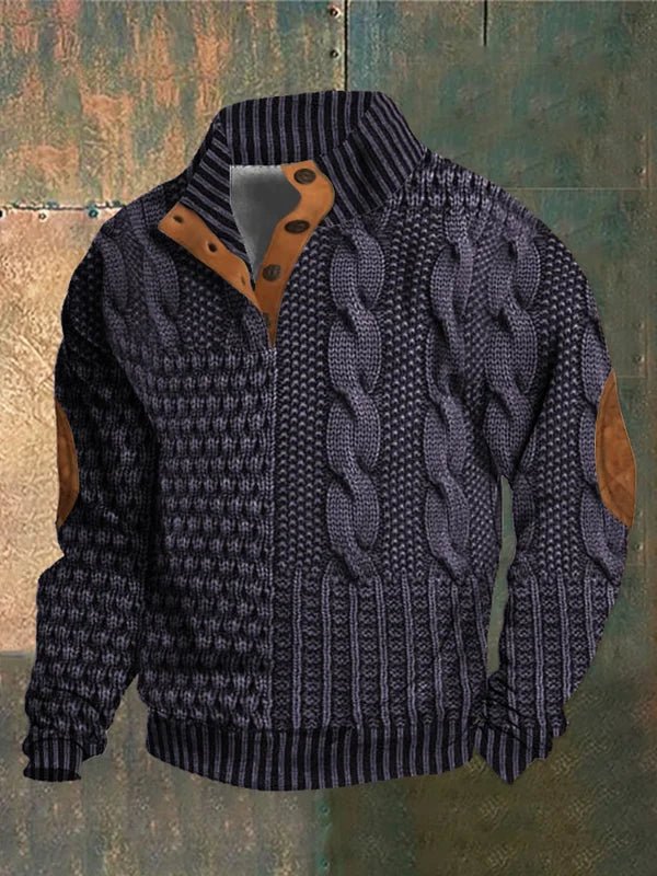 Nadčasový pletený pánský svetr ve vintage stylu
