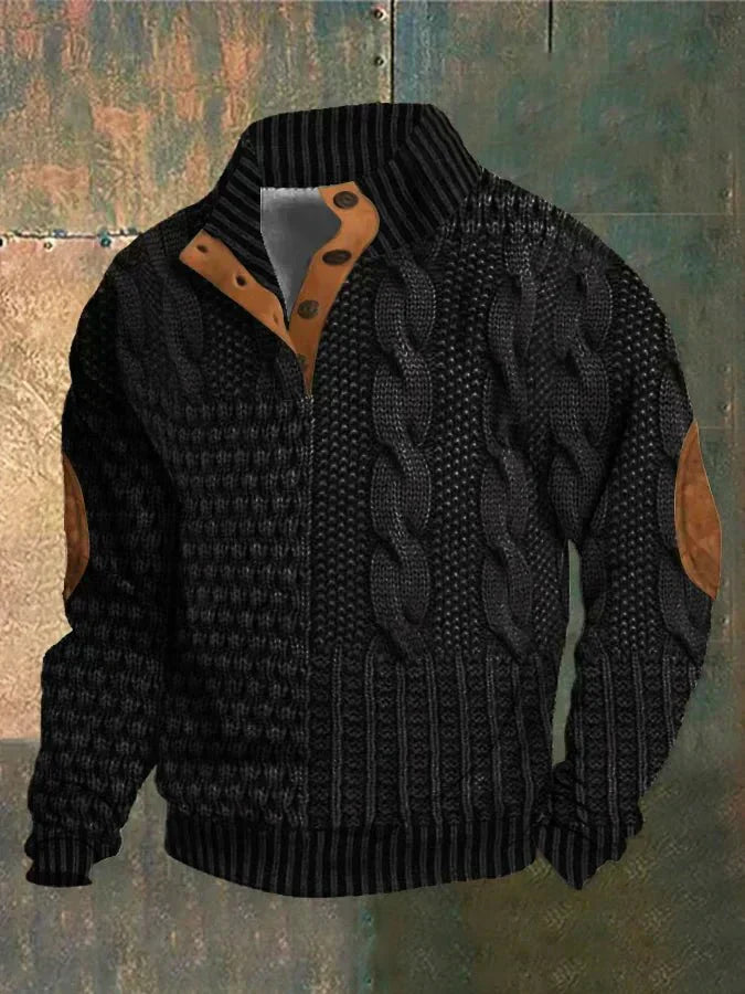 Nadčasový pletený pánský svetr ve vintage stylu