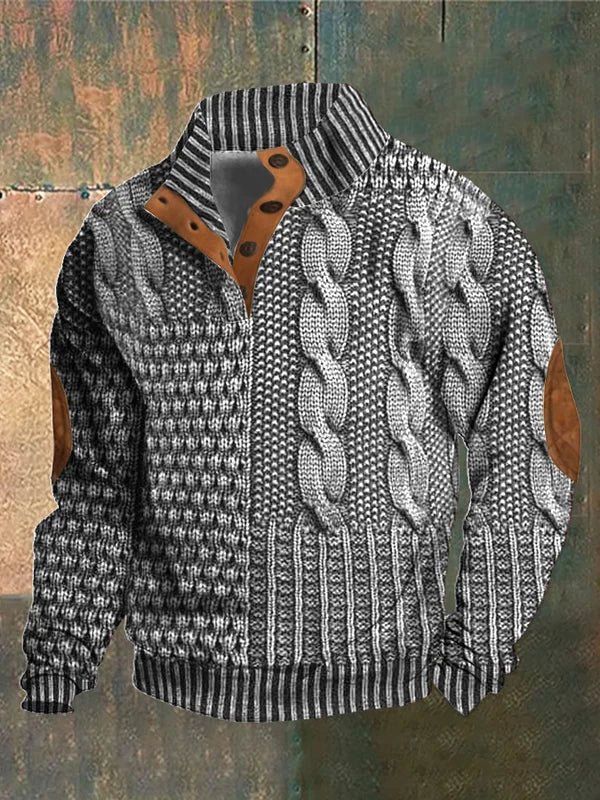Nadčasový pletený pánský svetr ve vintage stylu