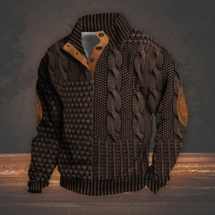 Nadčasový pletený pánský svetr ve vintage stylu