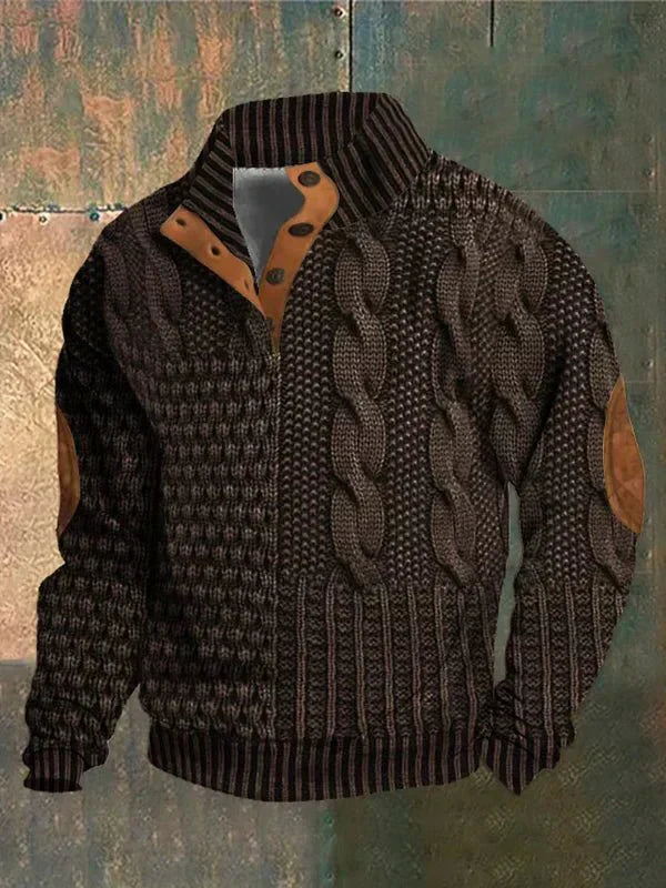Nadčasový pletený pánský svetr ve vintage stylu