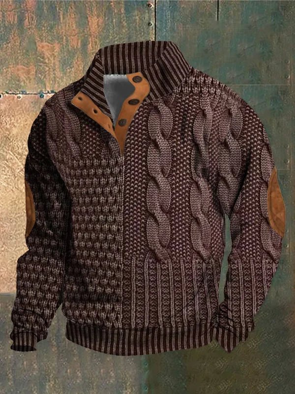 Nadčasový pletený pánský svetr ve vintage stylu