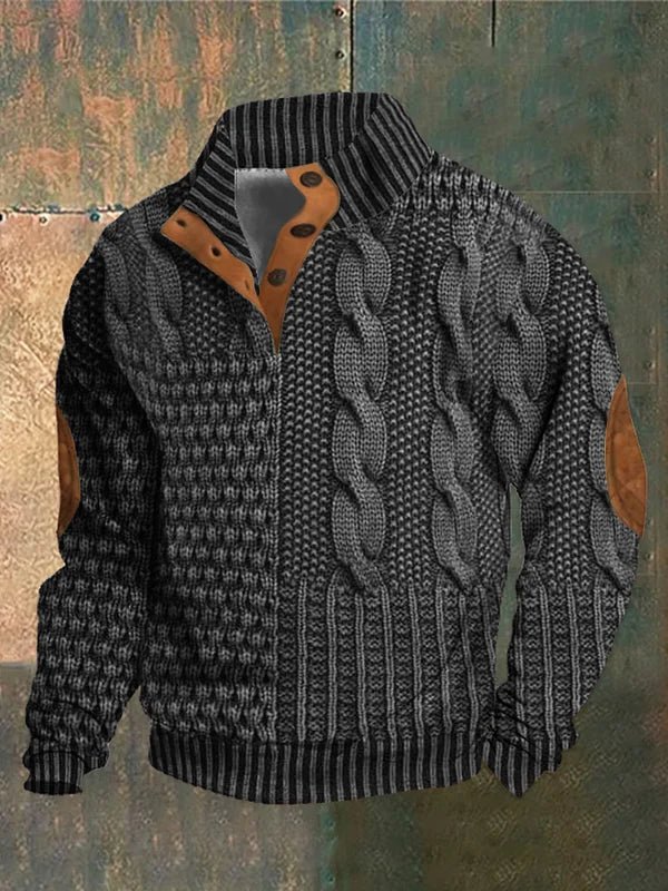 Nadčasový pletený pánský svetr ve vintage stylu