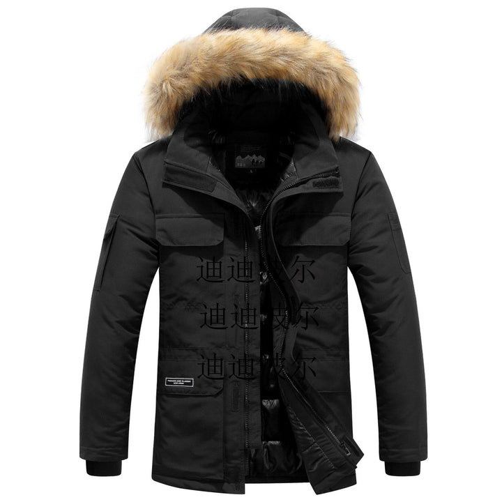 Stylový zimní kabát z luxusní imitace fleece pro muže