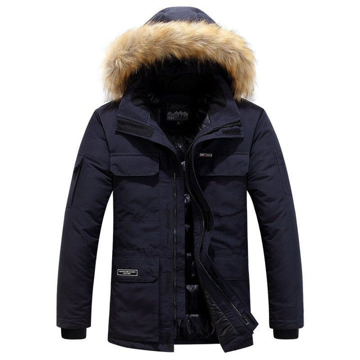 Stylový zimní kabát z luxusní imitace fleece pro muže