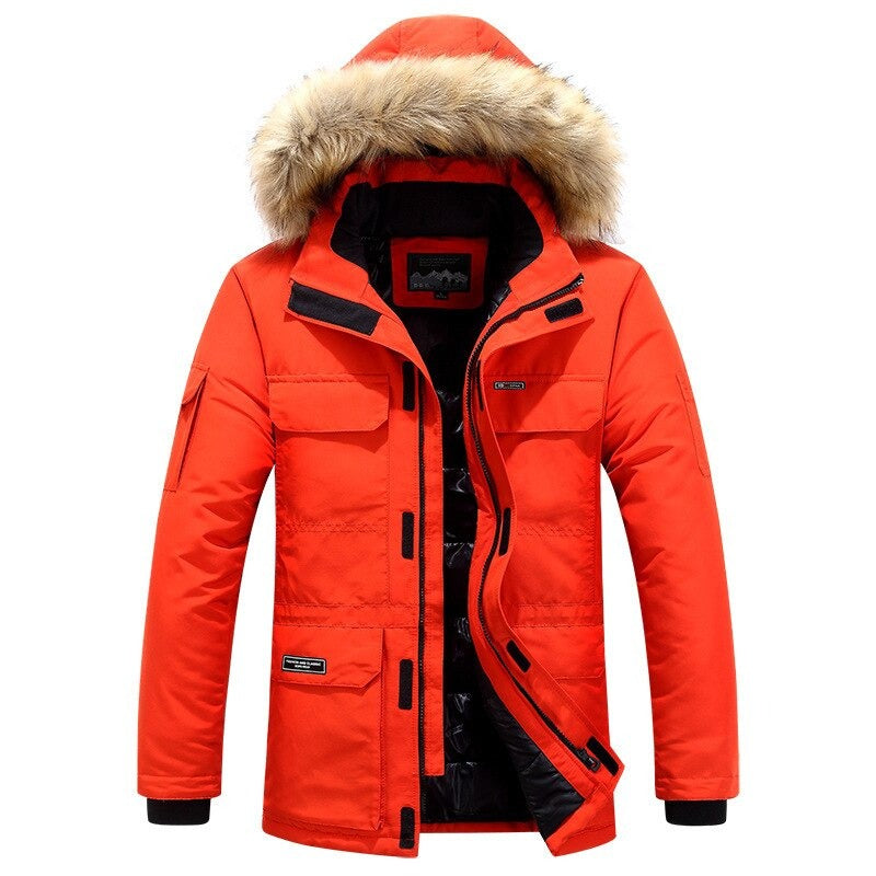 Stylový zimní kabát z luxusní imitace fleece pro muže