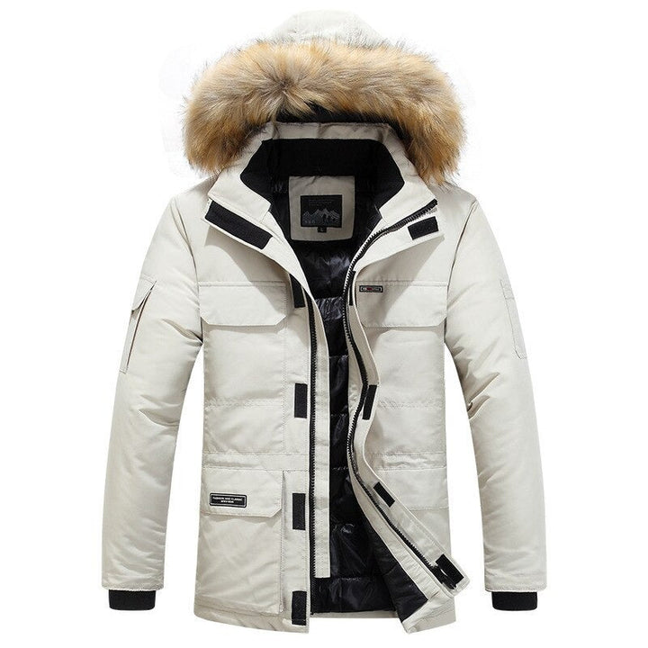Stylový zimní kabát z luxusní imitace fleece pro muže